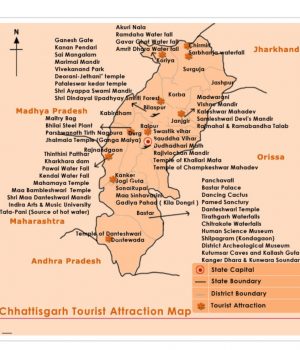 CHHATTISGARH FACTS CHHATISGARH TOURIST MAP