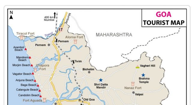 GOA FACTS GOA TOURIST MAP
