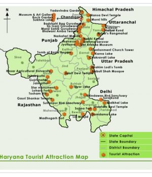 HARYANA FACTS HARYANA TOURIST MAP