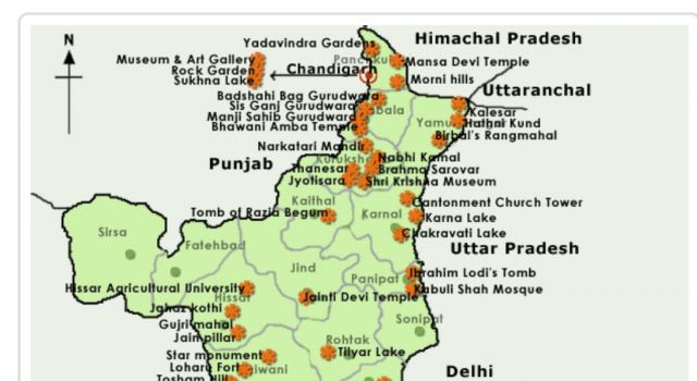 HARYANA FACTS HARYANA TOURIST MAP