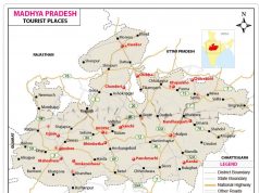 GENERAL FACTS ABOUT MADHYA PRADESH MADHYA PRADESH TOURIST MAP