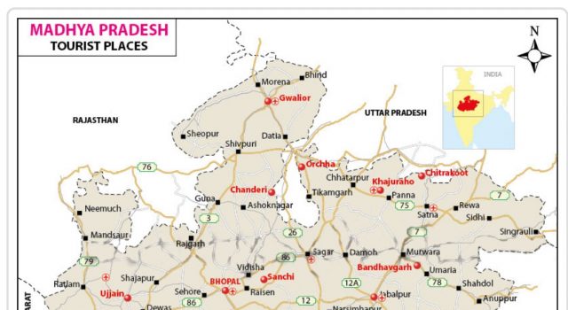 GENERAL FACTS ABOUT MADHYA PRADESH MADHYA PRADESH TOURIST MAP