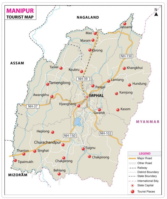 GENERAL FACTS ABOUT MANIPUR MANIPUR TOURIST MAP