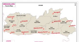 GENERAL FACTS ABOUT MEGHALAYA MEGHALAYA TOURIST MAP