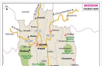 MIZORAM GENERAL FACTS MIZORAM TOURIST MAP