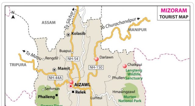 MIZORAM GENERAL FACTS MIZORAM TOURIST MAP