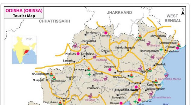 GENERAL FACTS ABOUT ODISHA ODISHA TOURIST MAP