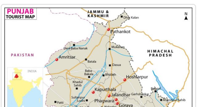 GENERAL FACTS ABOUT PUNJAB TOURIST MAP OF PUNJAB
