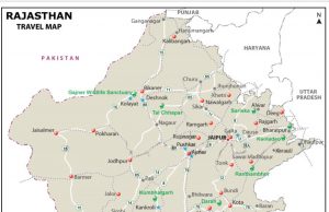 GENERAL FACTS ABOUT RAJASTHAN TOURIST MAP OF RAJASTHAN