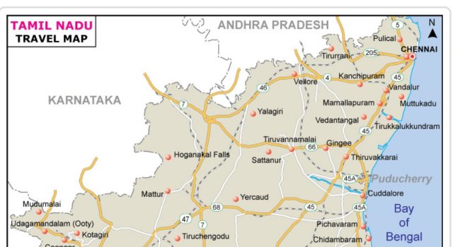 GENERAL FACTS ABOUT TAMIL NADU TAMIL NADU TOURIST MAP