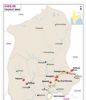 GENERAL FACTS ABOUT SIKKIM TOURIST MAP OF SIKKIM