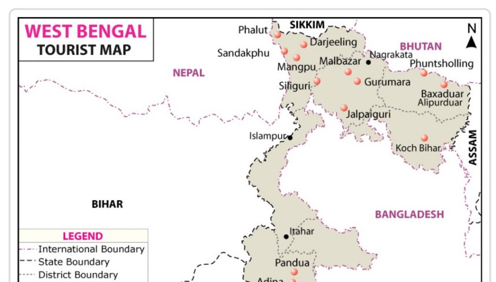 FACTS ABOUT WEST BENGAL TOURIST MAP OF WEST BENGAL