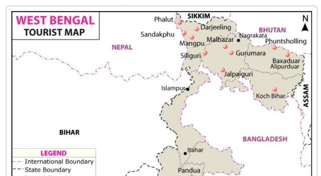 FACTS ABOUT WEST BENGAL TOURIST MAP OF WEST BENGAL