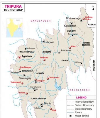 FACTS ABOUT TRIPURA TRIPURA TOURIST MAP