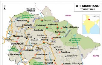 FACTS ABOUT UTTATAKHAND TOURIST MAP OF UTTARAKHAND